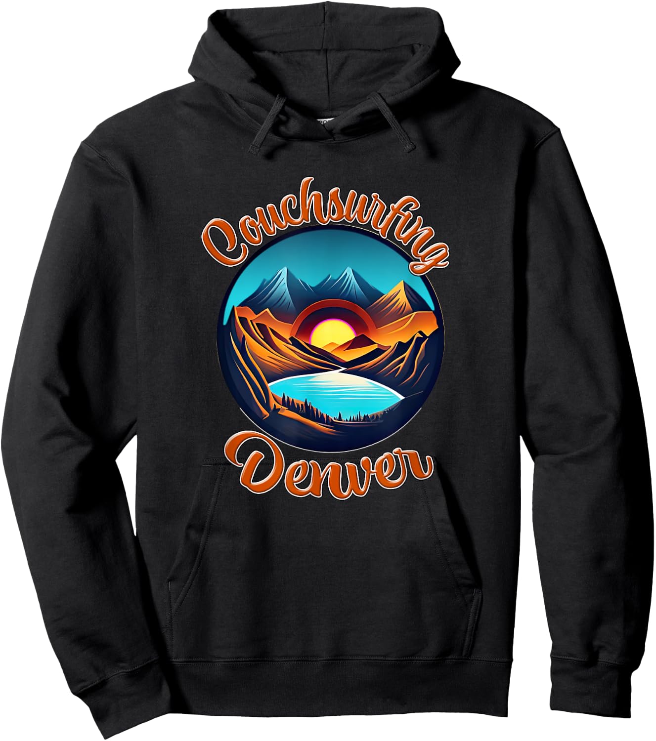 Couch Surfing Denver Colorado Hoodie - Hoodie | Black
