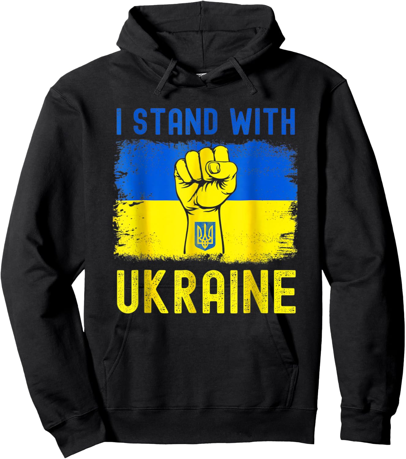 Support Ukraine flag I Stand With Ukraine Hoodie - Hoodie | Black