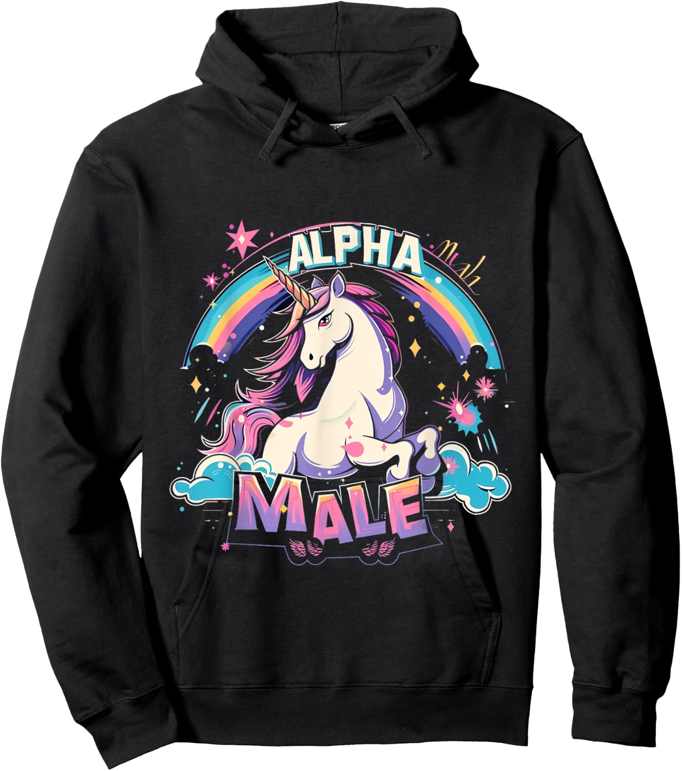 Alpha Male Unicorn Shirt - Alpha Male Unicorn Hoodie - Hoodie | Black