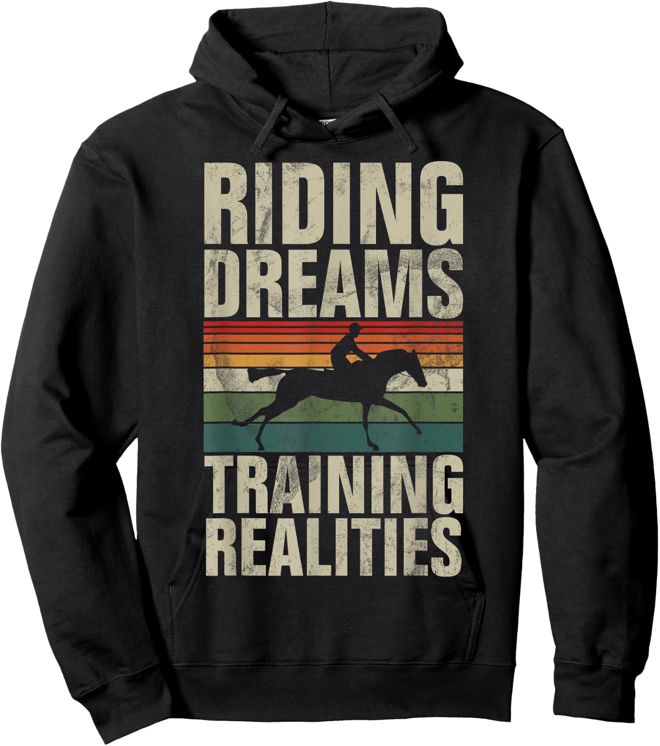 Riding Dreams Training Realities Horse Trainer Hoodie - Hoodie | Black