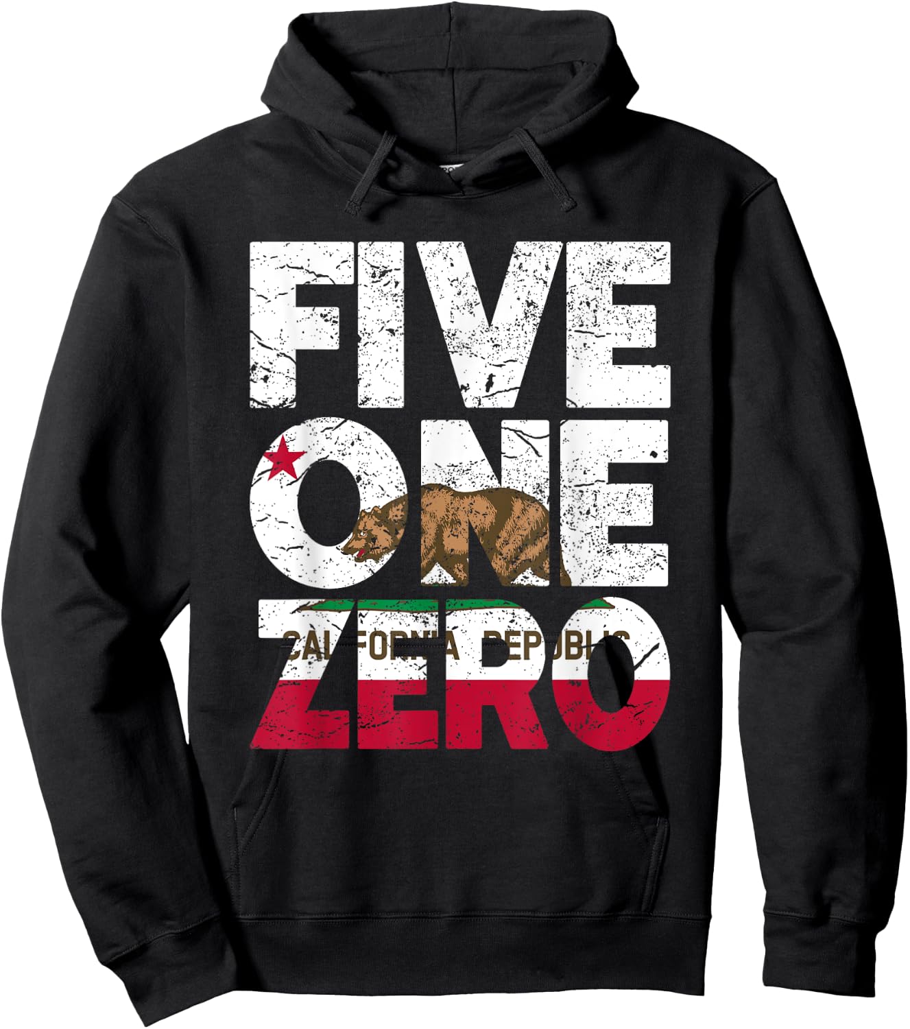 California Republic Flag - Area Code 510 Hoodie - Hoodie | Black