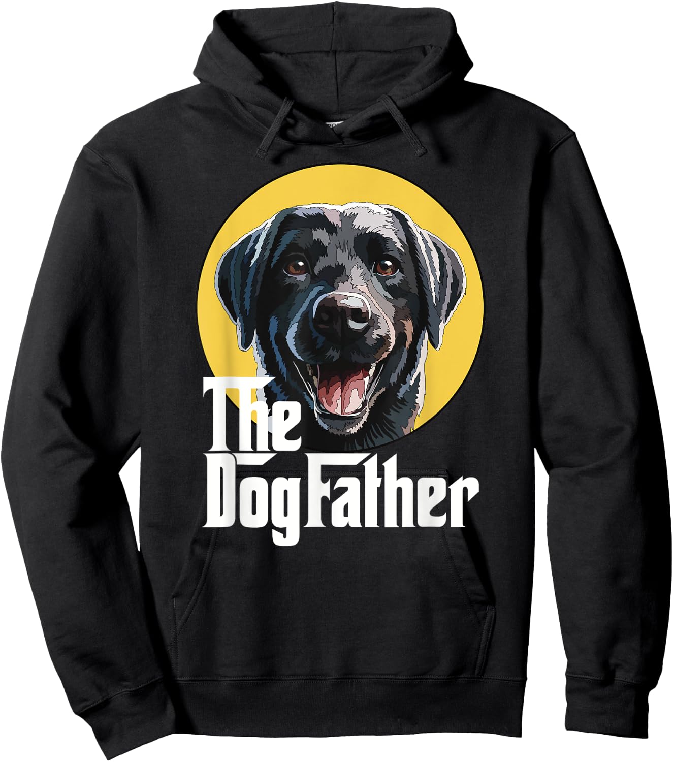 The Dog Father Black Labrador Retriever Lab Dad Daddy Girls Kids Hoodie - Hoodie | Black
