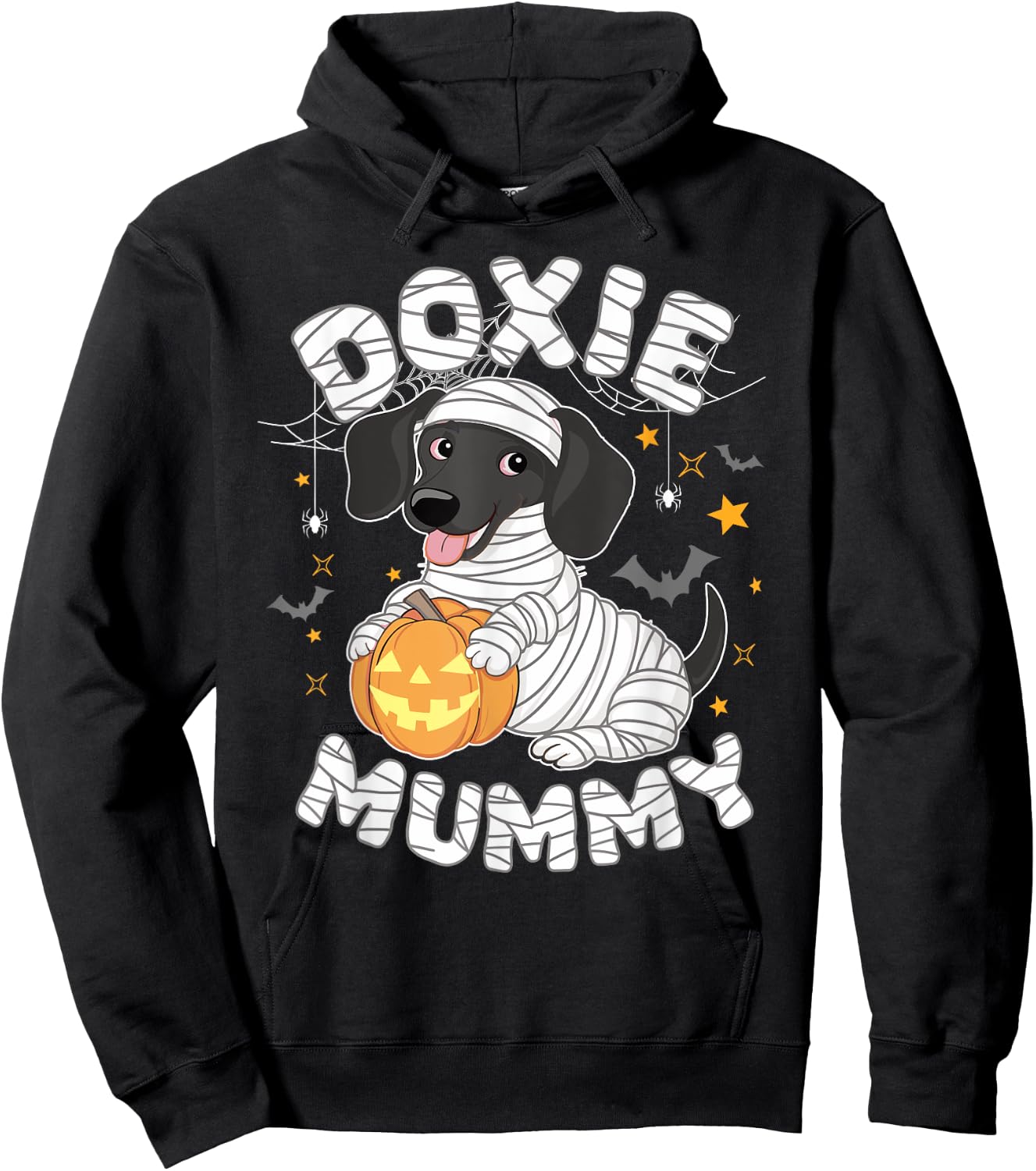 Halloween Costume Dachshund Dog Lover Doxie Mummy Hoodie - Hoodie | Black