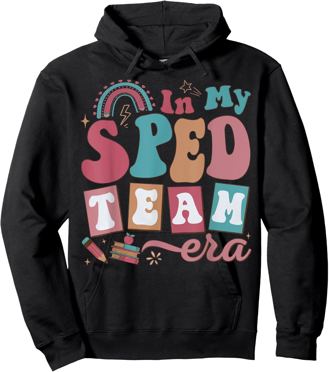 Retro In My Sped Team Era Teacher Back To School Women Kids Hoodie - Hoodie | Black
