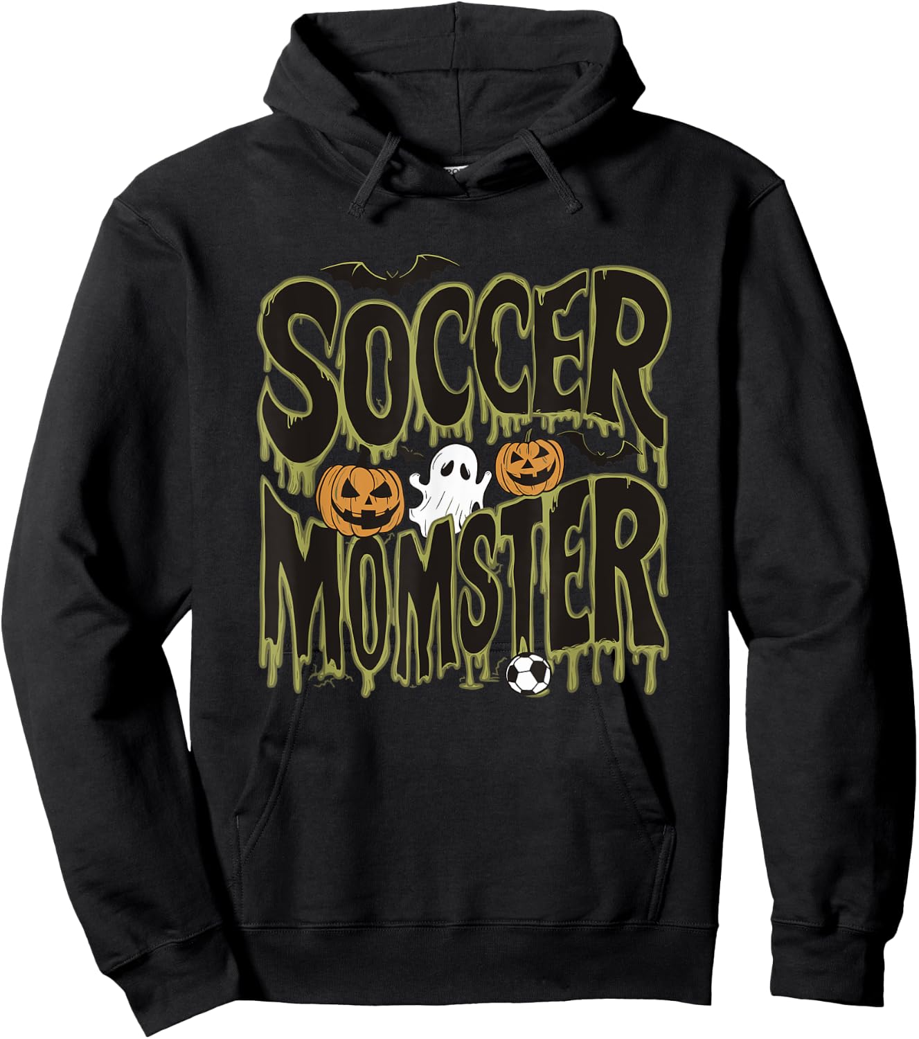 Soccer Momster Funny Halloween Design Hoodie - Hoodie | Black