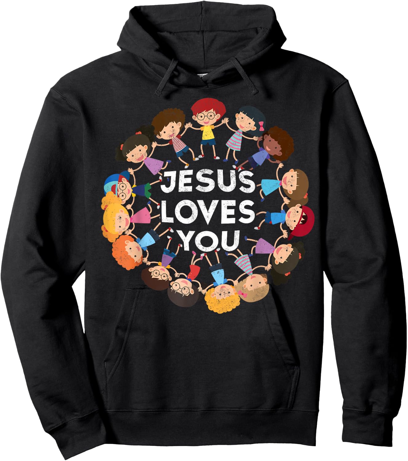 Jesus Loves You Christian Kids Jesus Christ Bible Lover Hoodie - Hoodie | Black