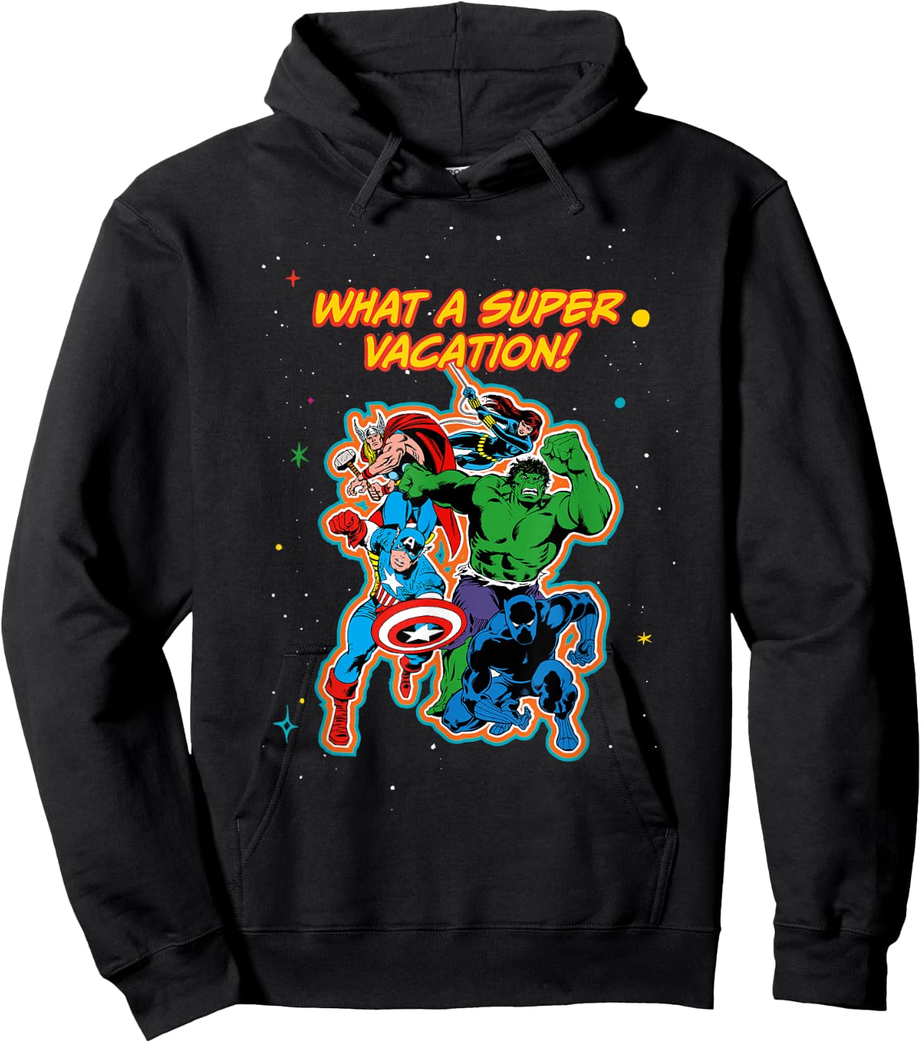 Marvel Avengers Family Matching Trip What a Super Vacation Hoodie - Hoodie | Black