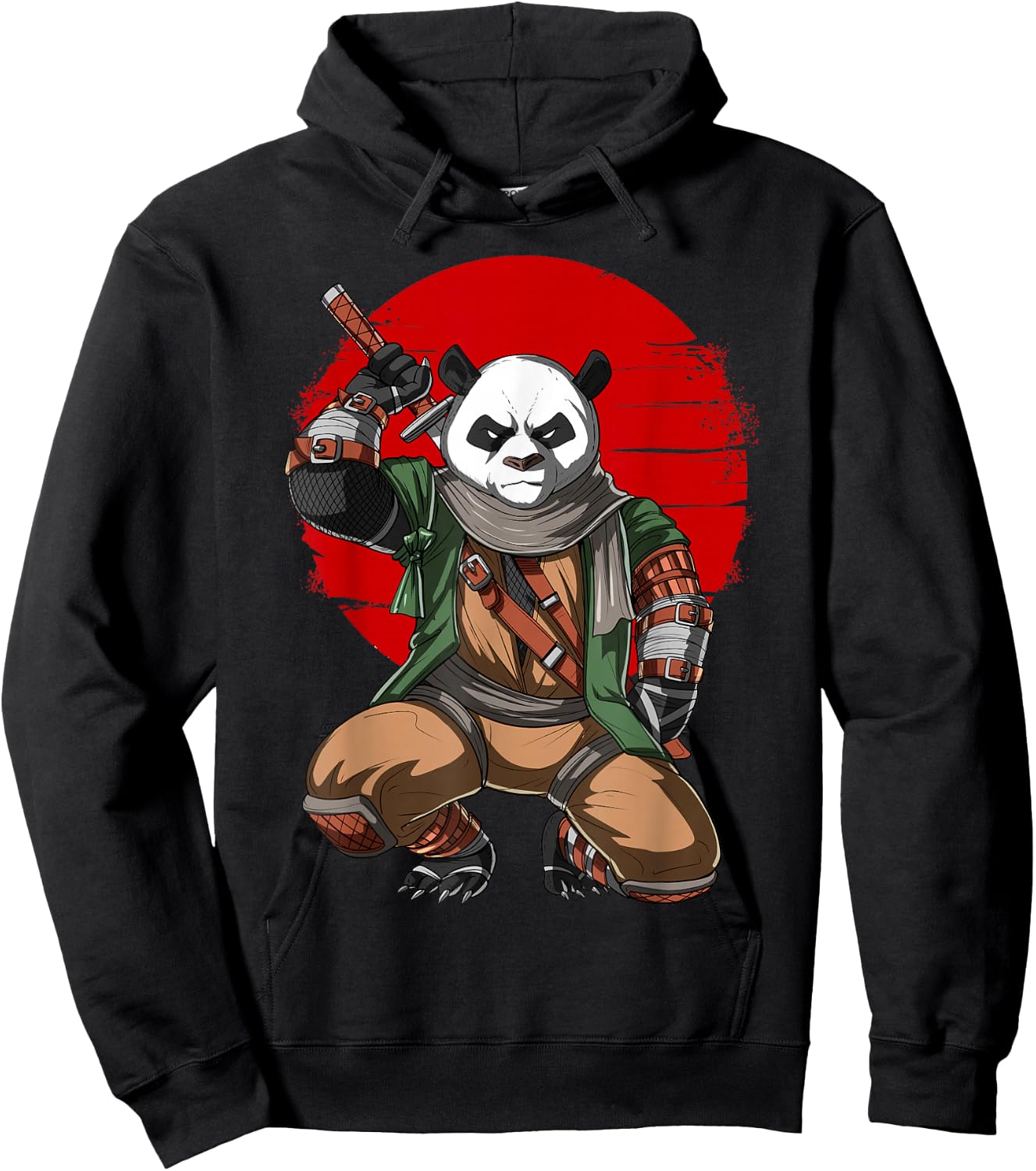 Panda Bear Samurai Japanese Samurai Warrior Ninja Hoodie - Hoodie | Black