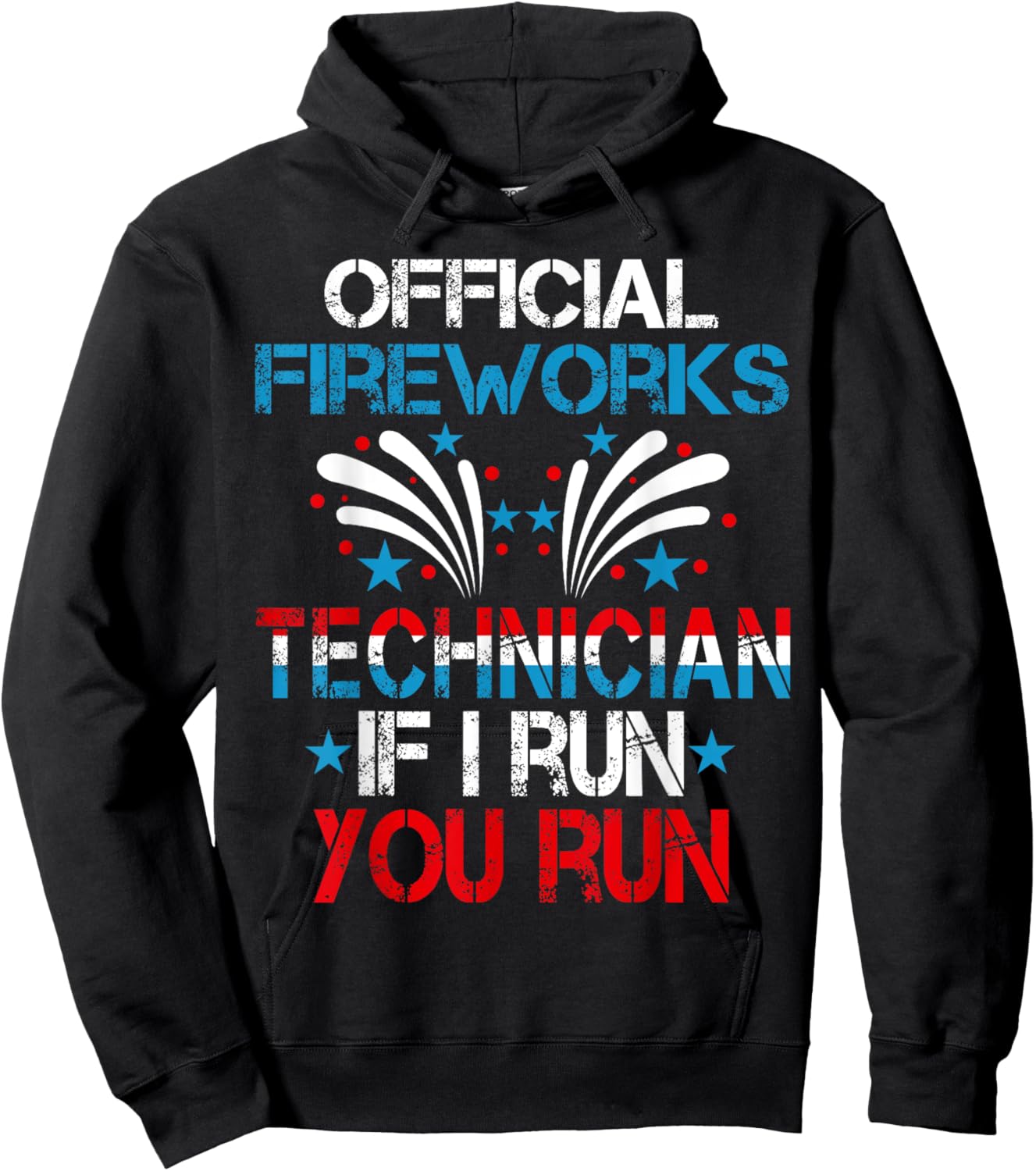 Official Fireworks Technician 4th Of July Pyro-technician Women Men Hoodie - Hoodie | Black