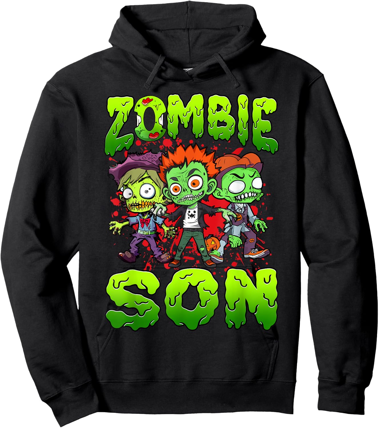 Zombie Son Halloween Costume Family Matching Hoodie - Hoodie | Black