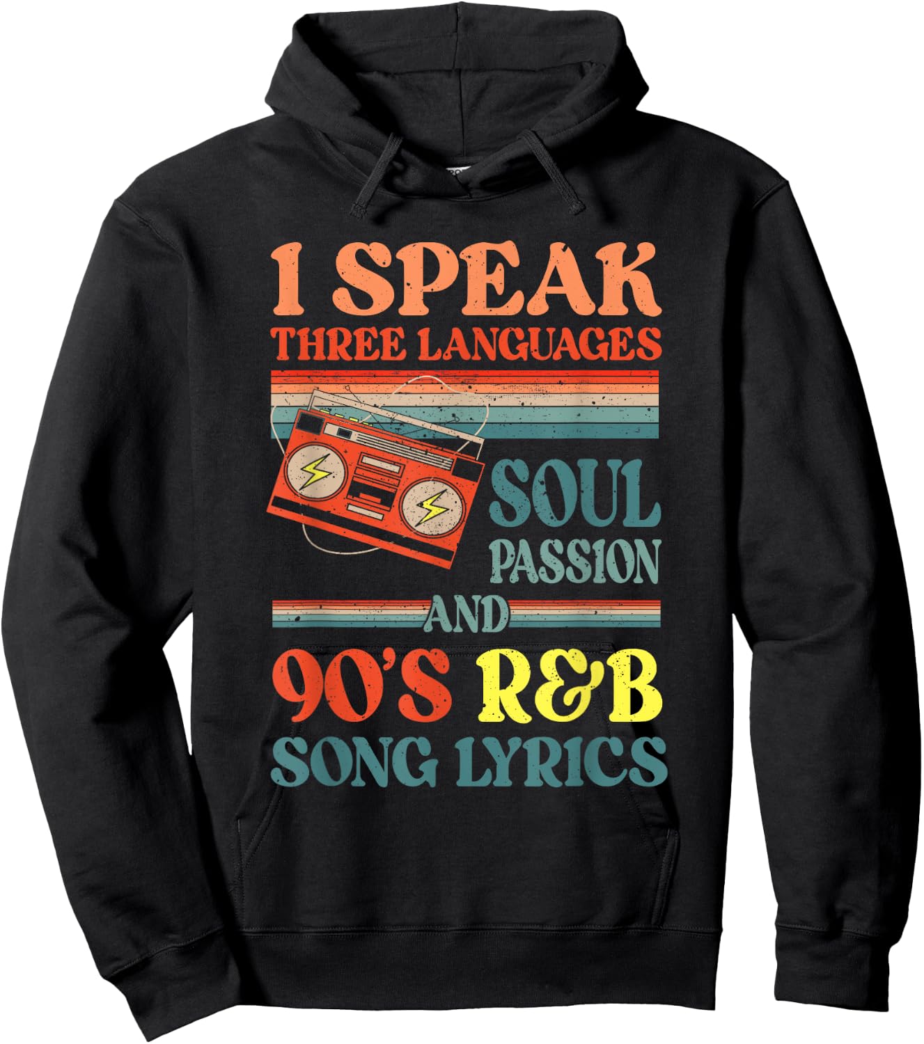 R&B Artist girls Vintage 90 s r and b graphic Hoodie - Hoodie | Black
