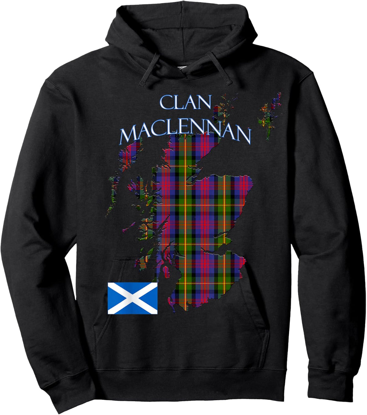 MacLennan Scottish Clan Tartan Scotland Hoodie - Hoodie | Black