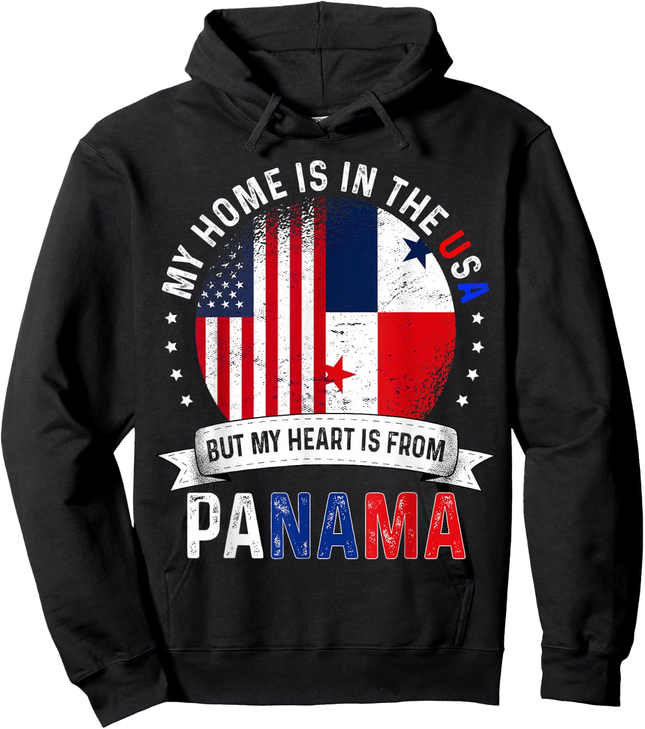 Panamanian American Patriot Heart is from Panama Flag Hoodie - Hoodie | Black