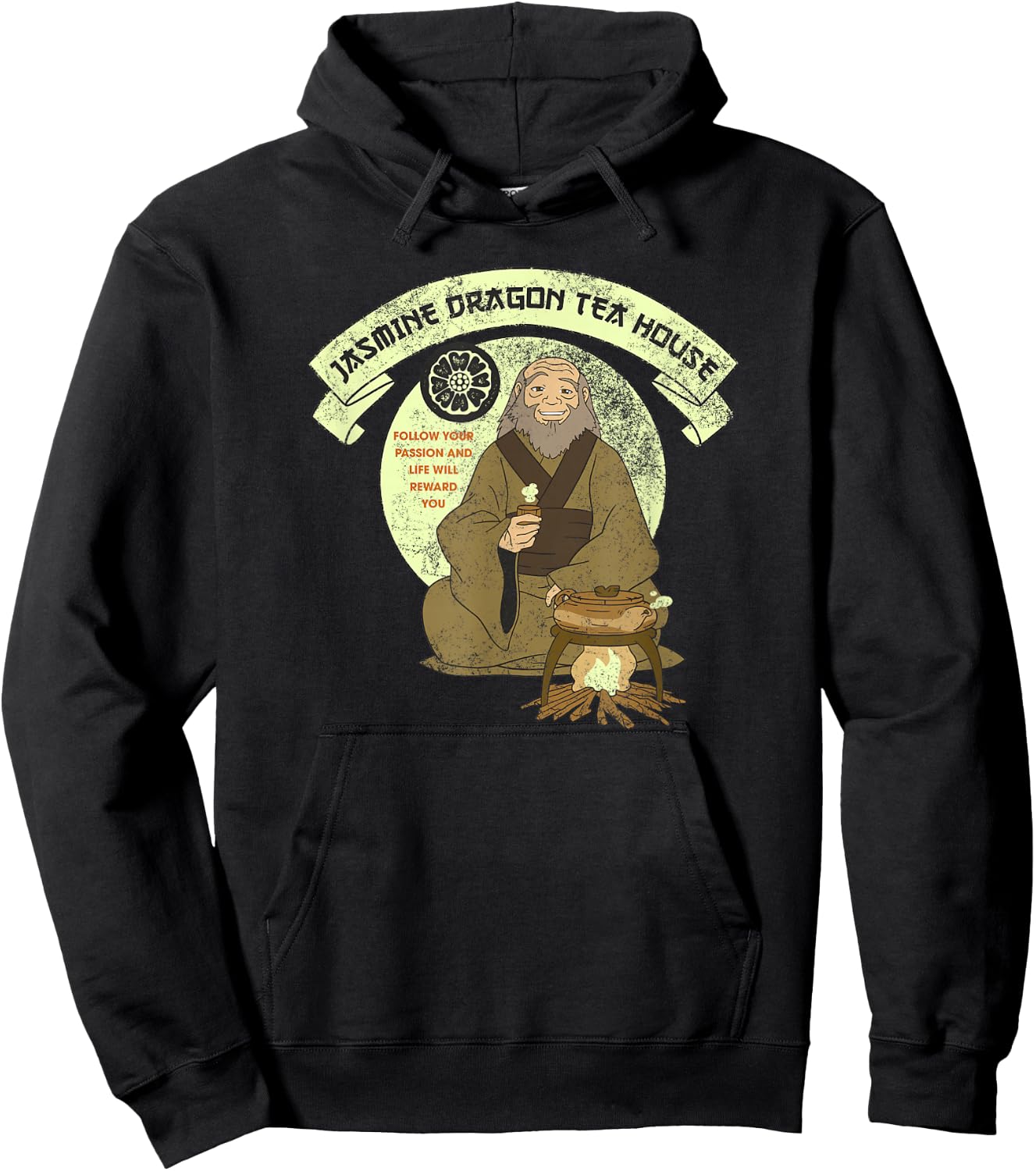 Avatar: The Last Airbender Iroh Jasmine Dragon Tea House Small Hoodie - Hoodie | Black