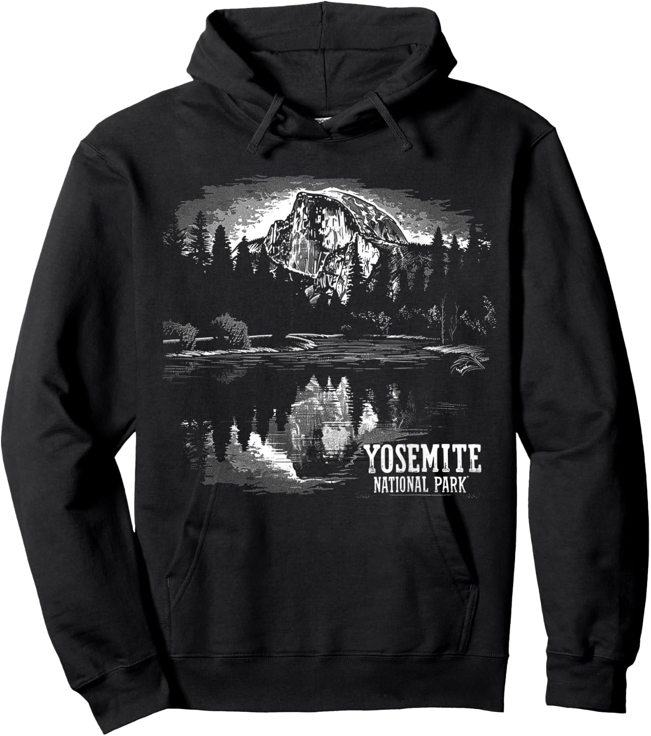 Yosemite - US National Park Vintage Men Women Kids Retro Hoodie - Hoodie | Black