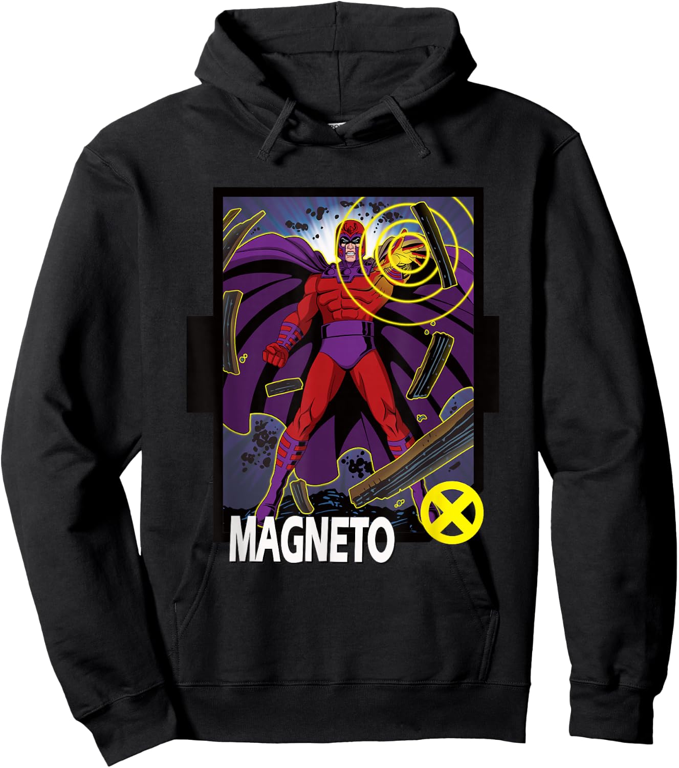 Marvel X-Men '97 Classic Magneto Vintage Villain Super Hero Hoodie - Hoodie | Black