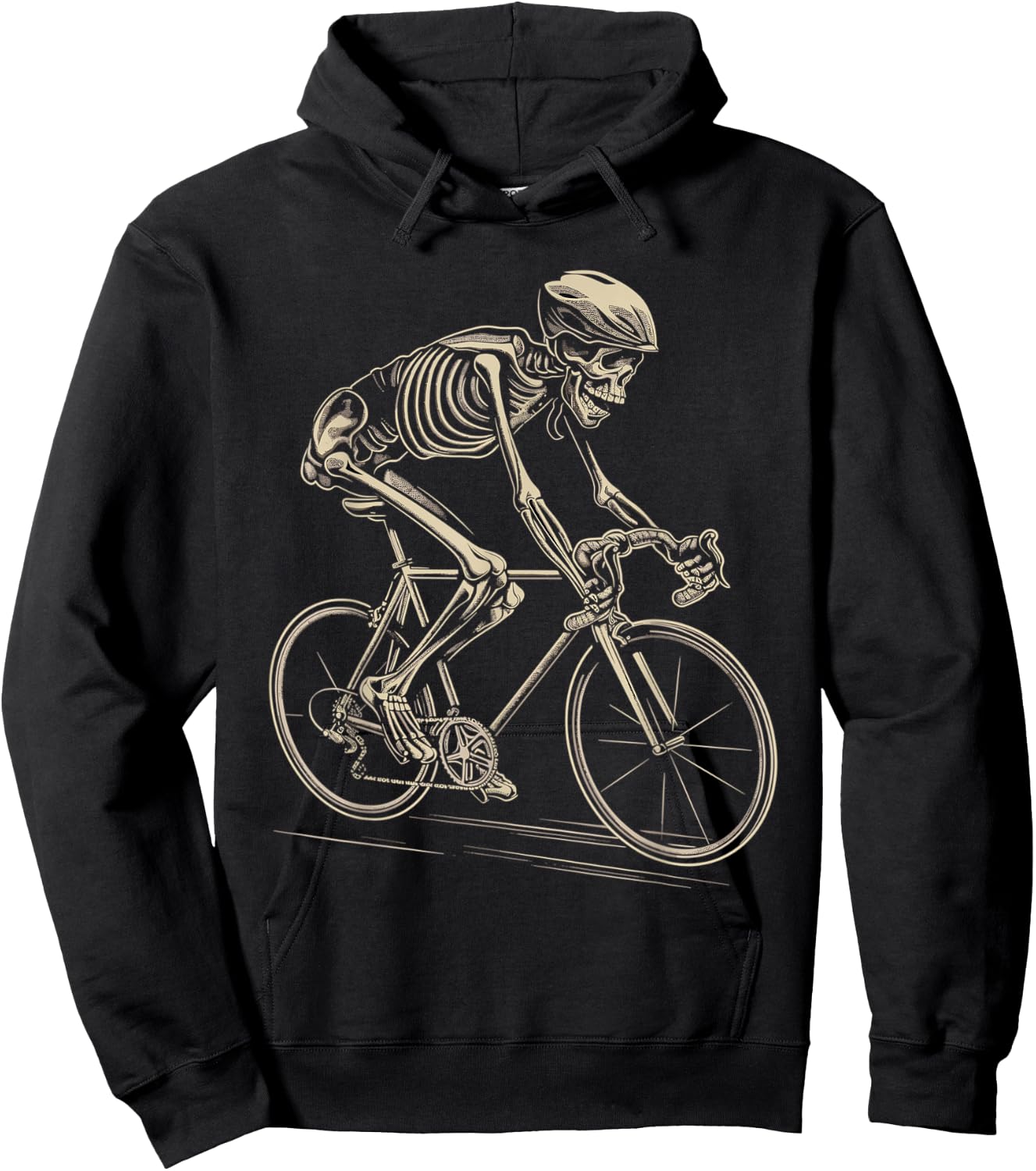 Skeleton Cycling Bike Halloween Bicycle Biking Hoodie - Hoodie | Black