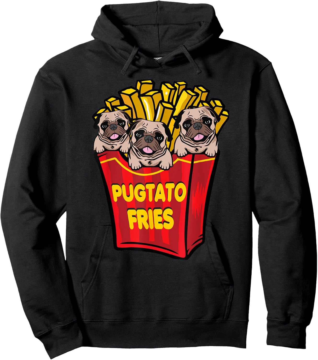 Pugtato, Funny Dog Potato, Dog Lover, Puglie Men Women Kids Hoodie - Hoodie | Black