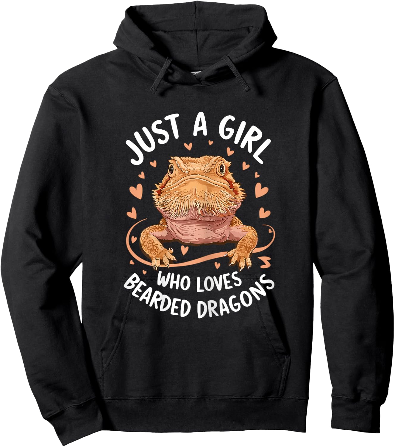 Bearded Dragon Just a Girl Who Loves Bearded Dragon Hoodie - Hoodie | Black