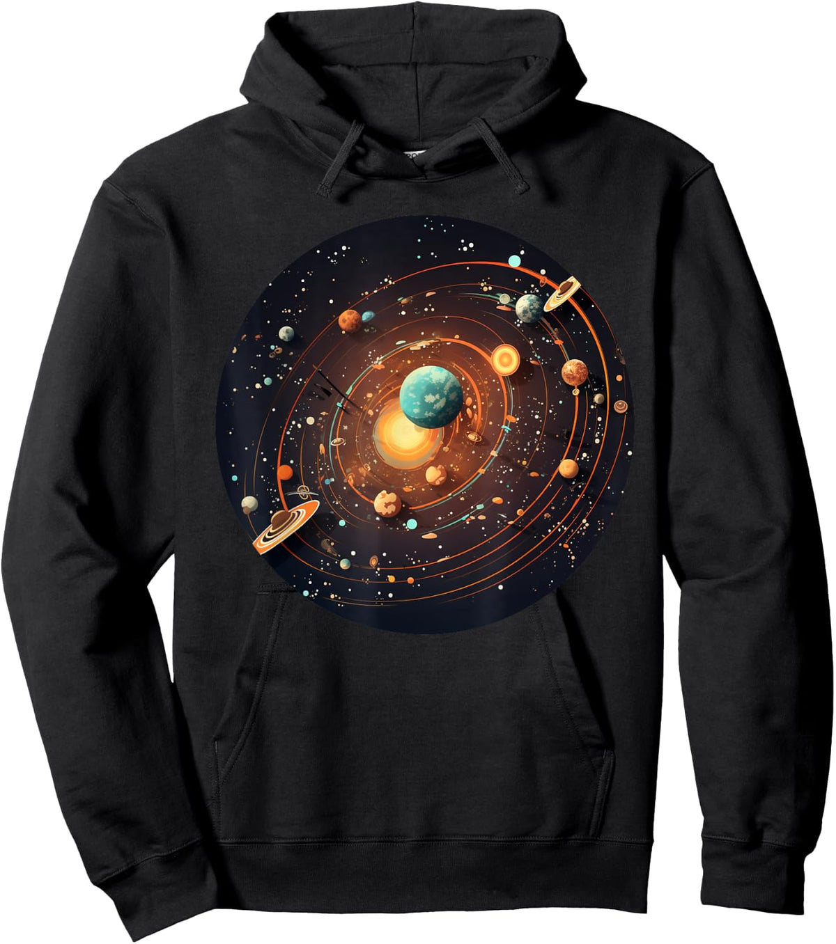 Cool planets and sun for Kuiper belt lovers Hoodie - Hoodie | Black