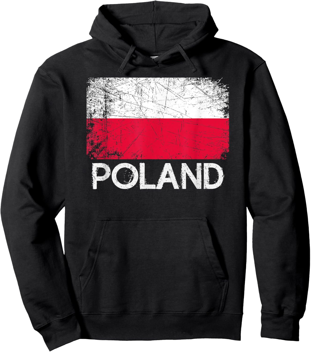Polish Flag | Vintage Made In Poland Polska Gift Hoodie - Hoodie | Black