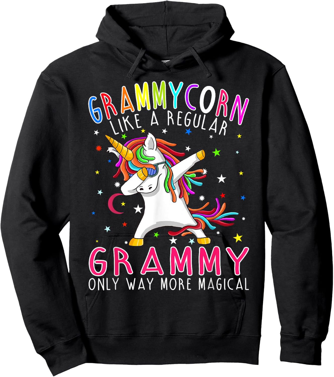 Grammycorn Like A Regular Grammy Only Way More Magical Hoodie - Hoodie | Black