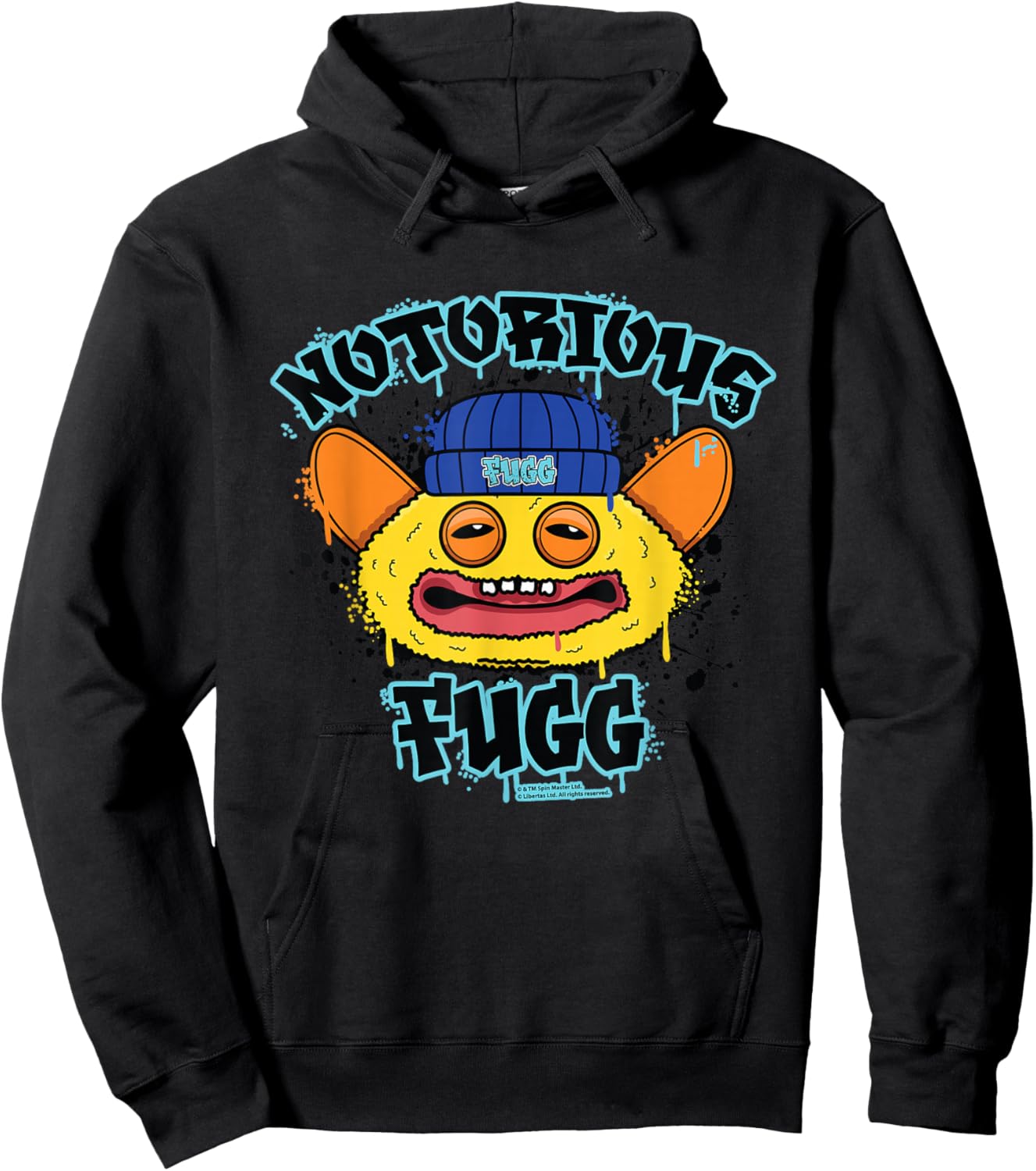 Fuggler Grin Grin Yellow Snuggler Notorious Fugg Hoodie - Hoodie | Black