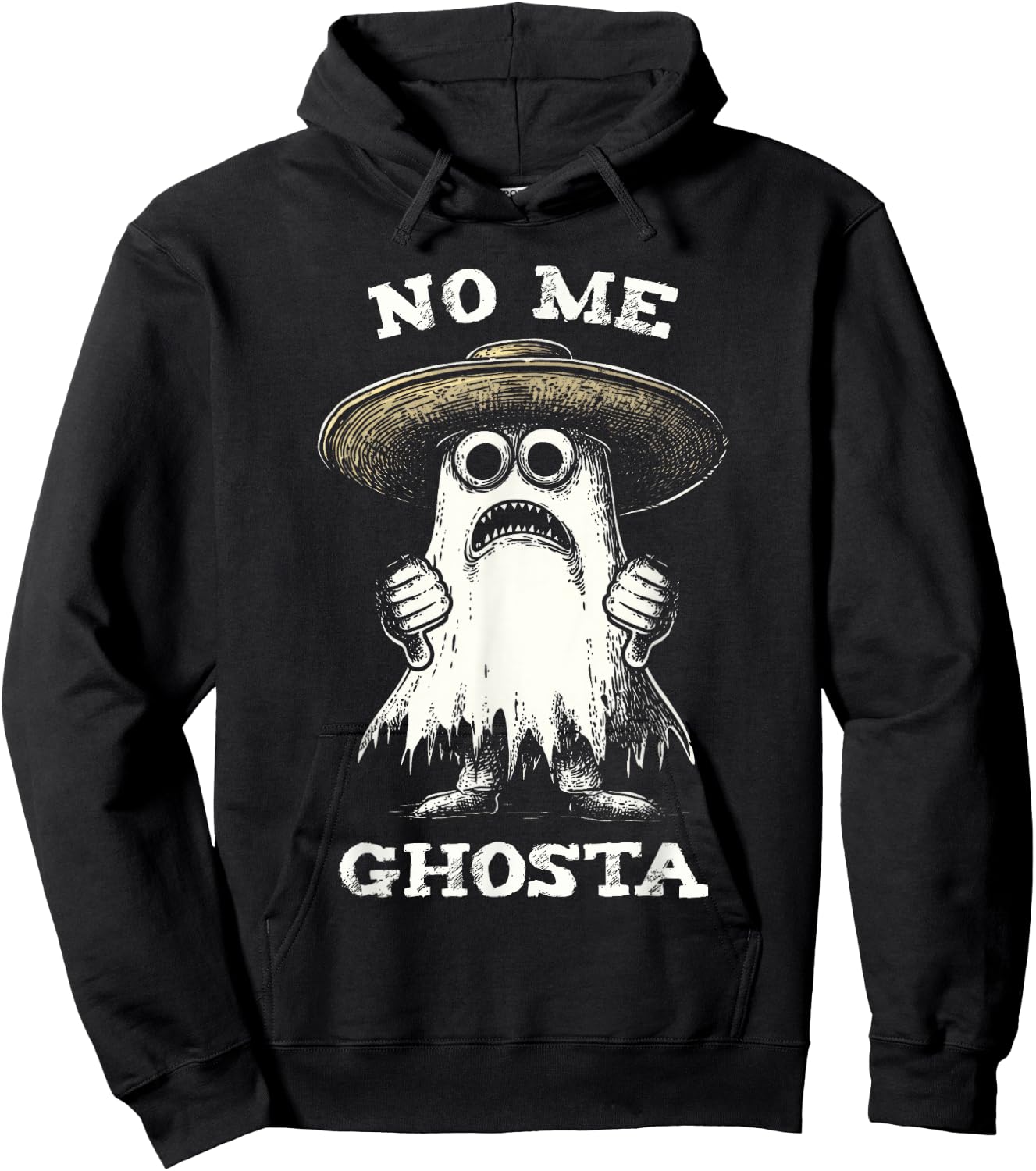 No Me Ghosta Funny Ghost Halloween Women Men Hoodie - Hoodie | Black