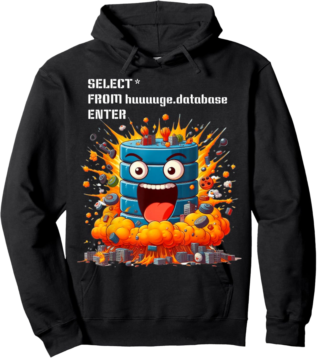 Sql Funny, Sql Funny Query, Database, Programmer Hoodie - Hoodie | Black