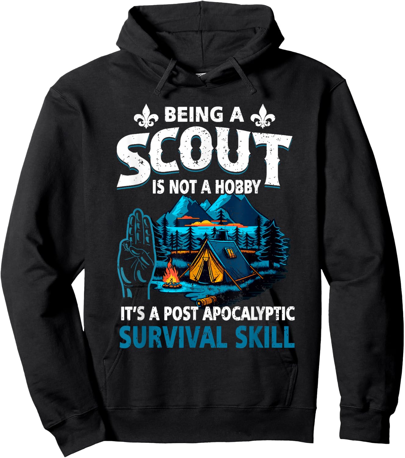 Being A Scout Not A Hobby It Post Apocalyptic Survival Skill Hoodie - Hoodie | Black