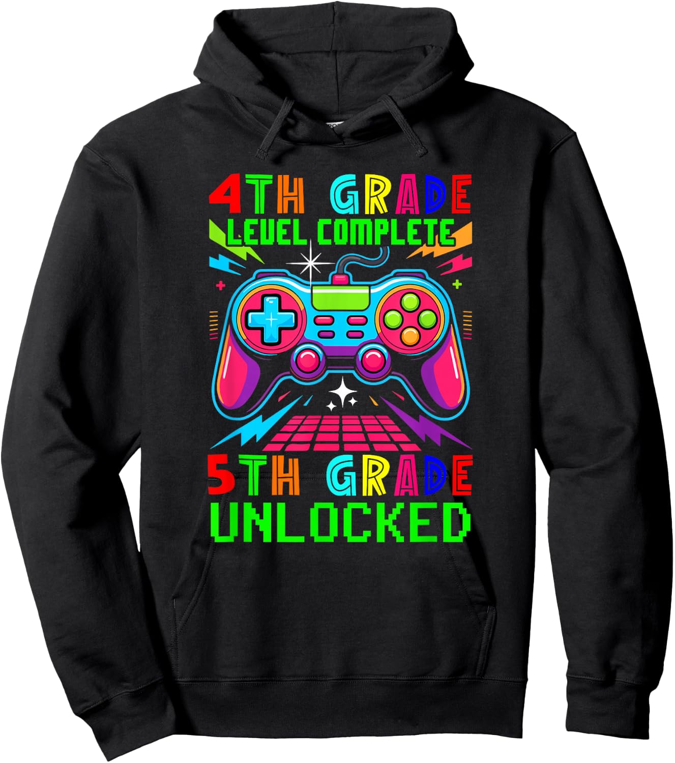 4th Grade Level Complete 5th Grade Unlocked Gamer Students Hoodie - Hoodie | Black