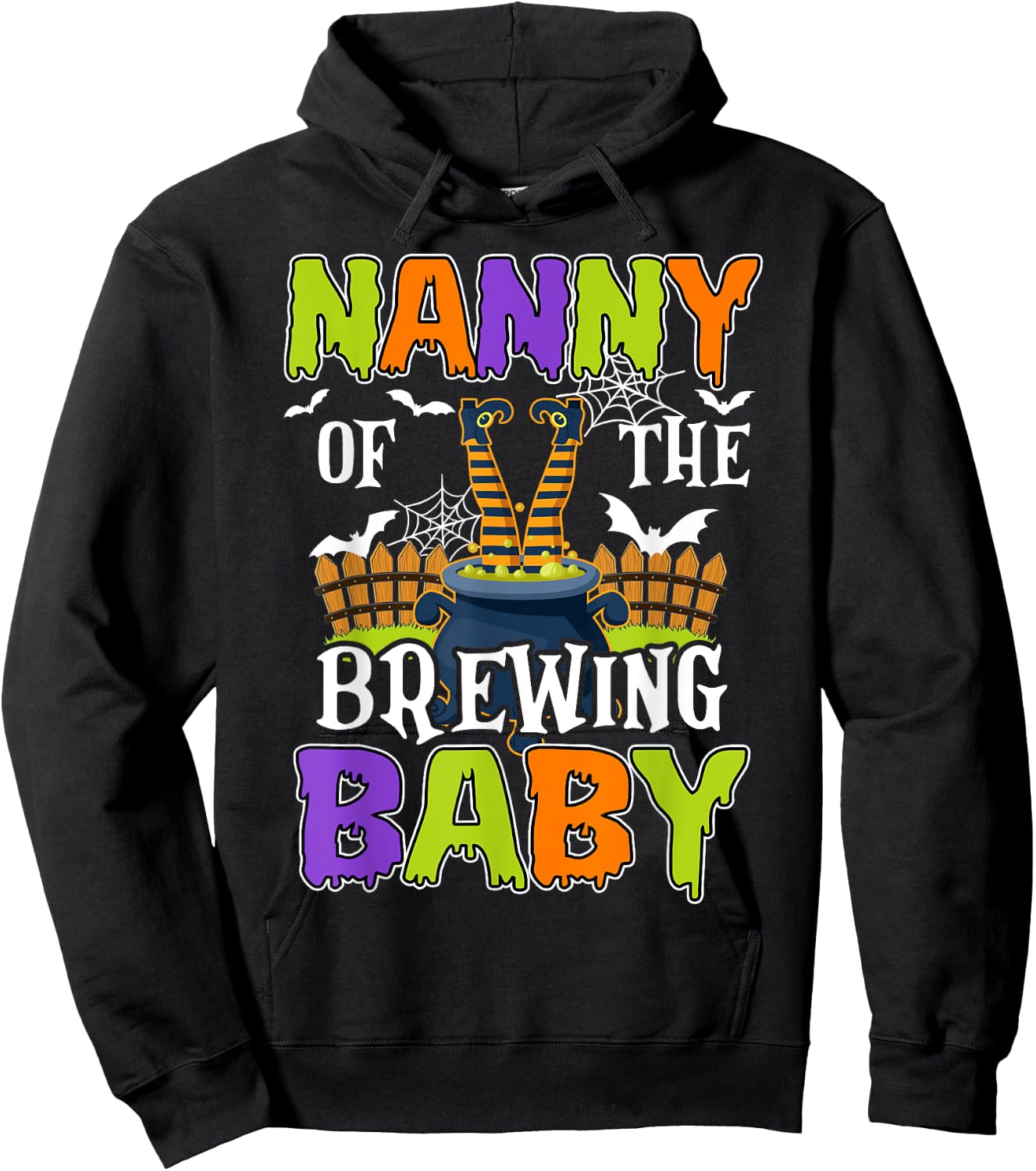 Nanny Of The Brewing Baby Halloween Witch Baby Funny Hoodie - Hoodie | Black