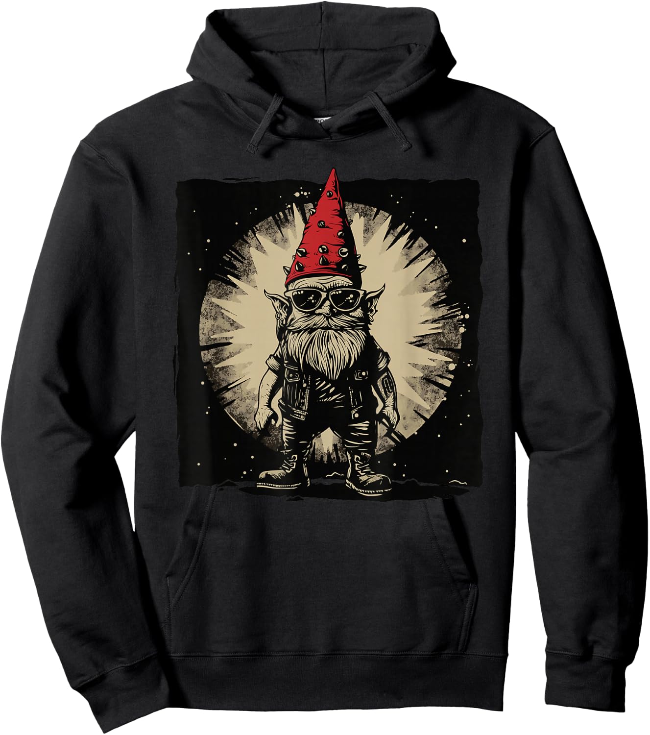 Heavy Metal Garden Gnome Hoodie - Hoodie | Black