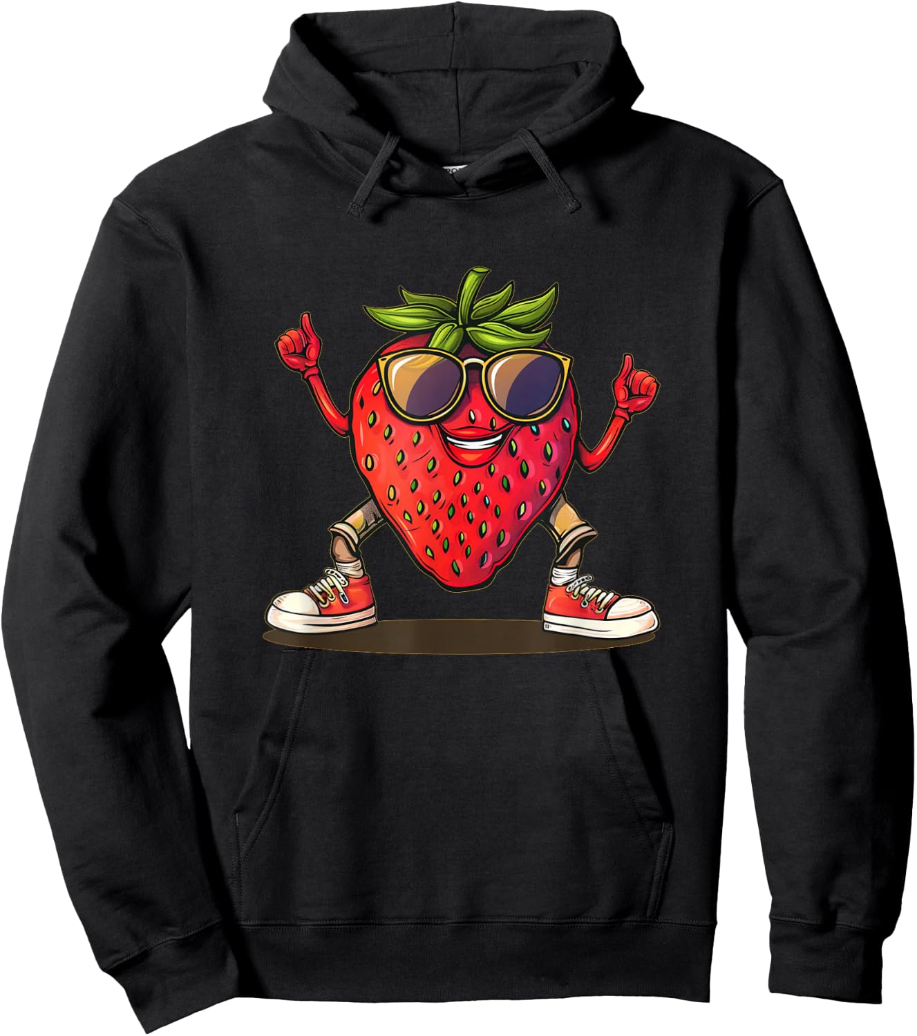 Partying Strawberry Costume for Boys and Girls Hoodie - Hoodie | Black