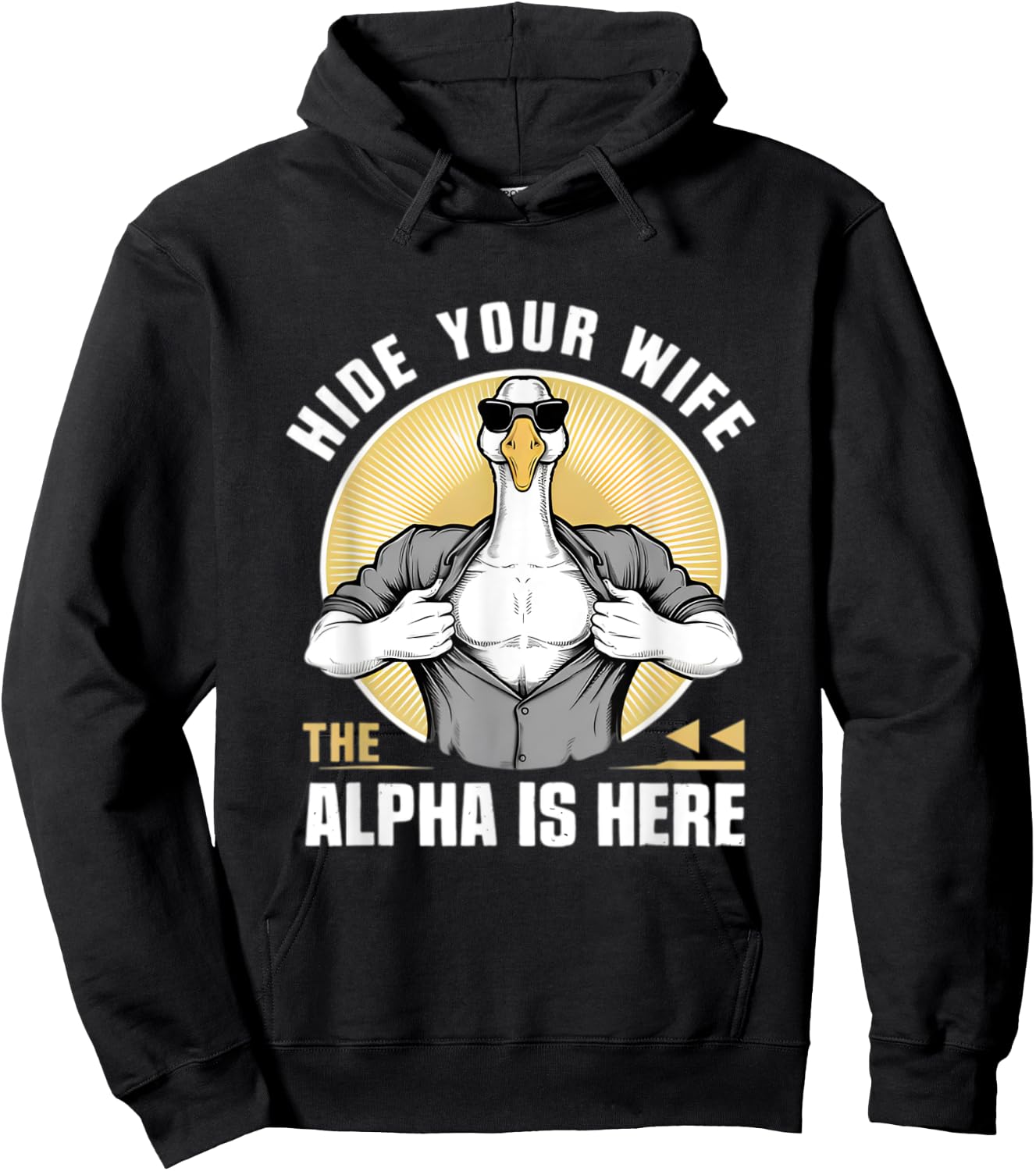 Silly Meme Serious Goose Funny Meme Alpha Men Women Kid Hoodie - Hoodie | Black