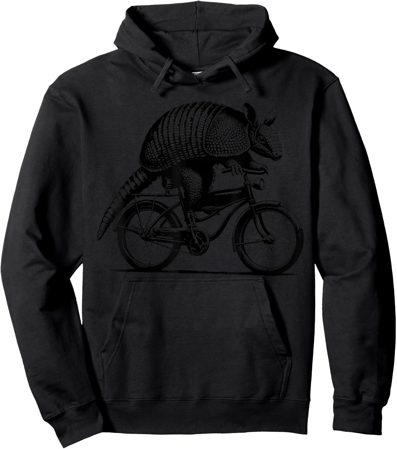 Armadillo Riding Bicycle Vintage Cycling Armadillo Biker Hoodie - Hoodie | Black