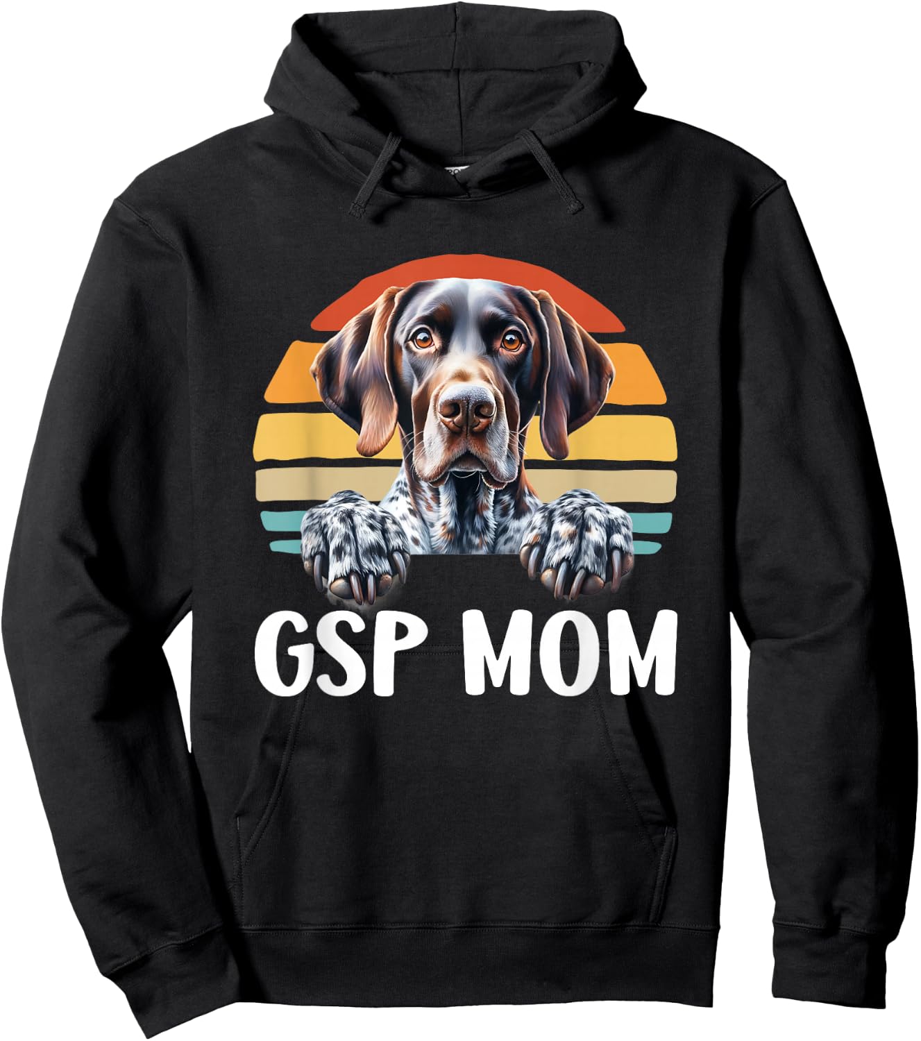 GSP Mom German Shorthaired Pointer Hunting Dog Hoodie - Hoodie | Black