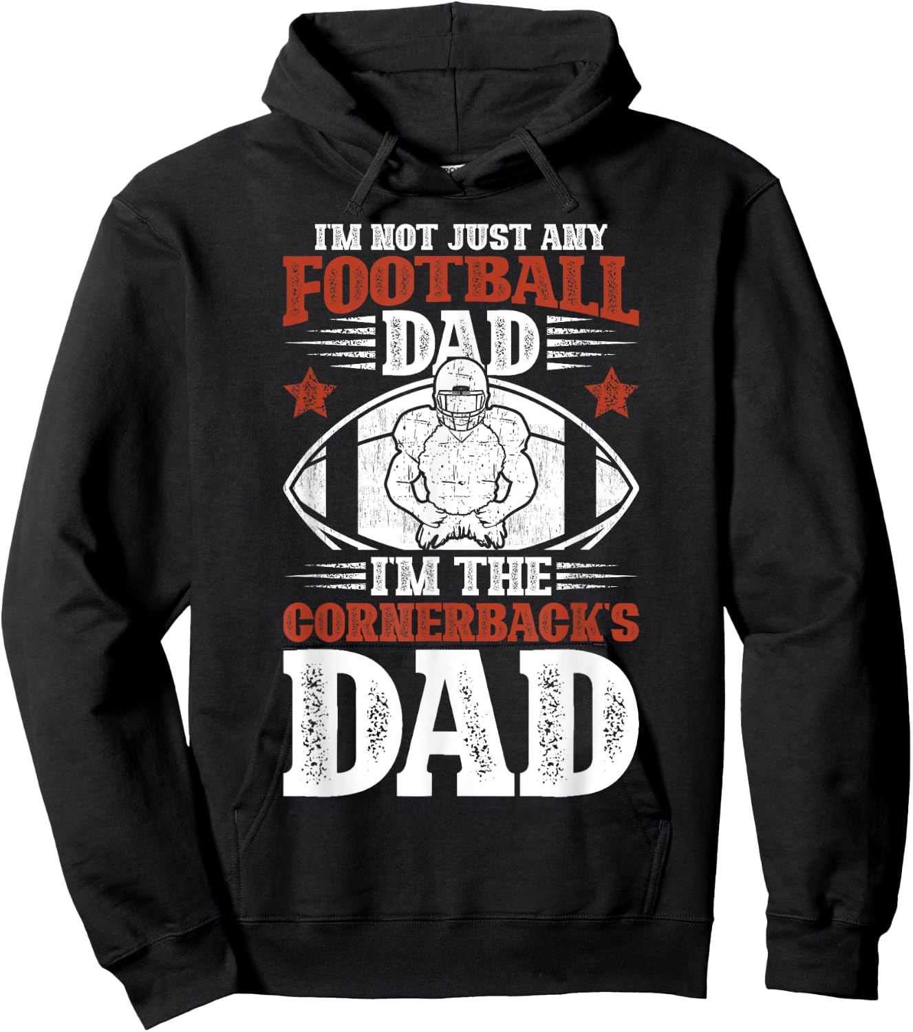 I'm The Cornerback Dad Of A Football Cornerback Father Hoodie - Hoodie | Black