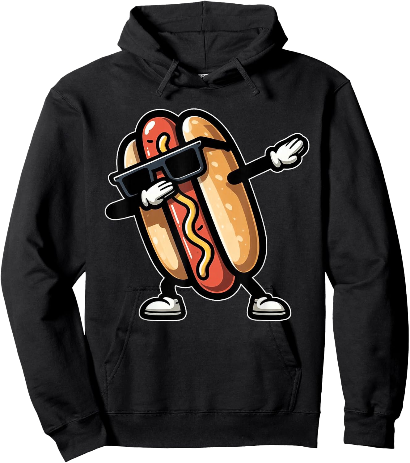Cool Hot Dog Dabbing Funny Fast Food Hotdog Lovers Toddler Hoodie - Hoodie | Black