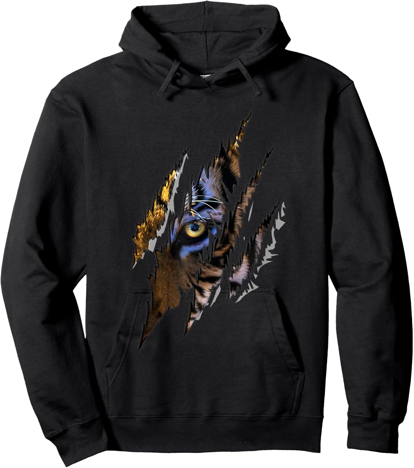 Tiger Eye Claw Funny Genus Panther Felidae Cat Lover Novelty Women Kids Hoodie - Hoodie | Black