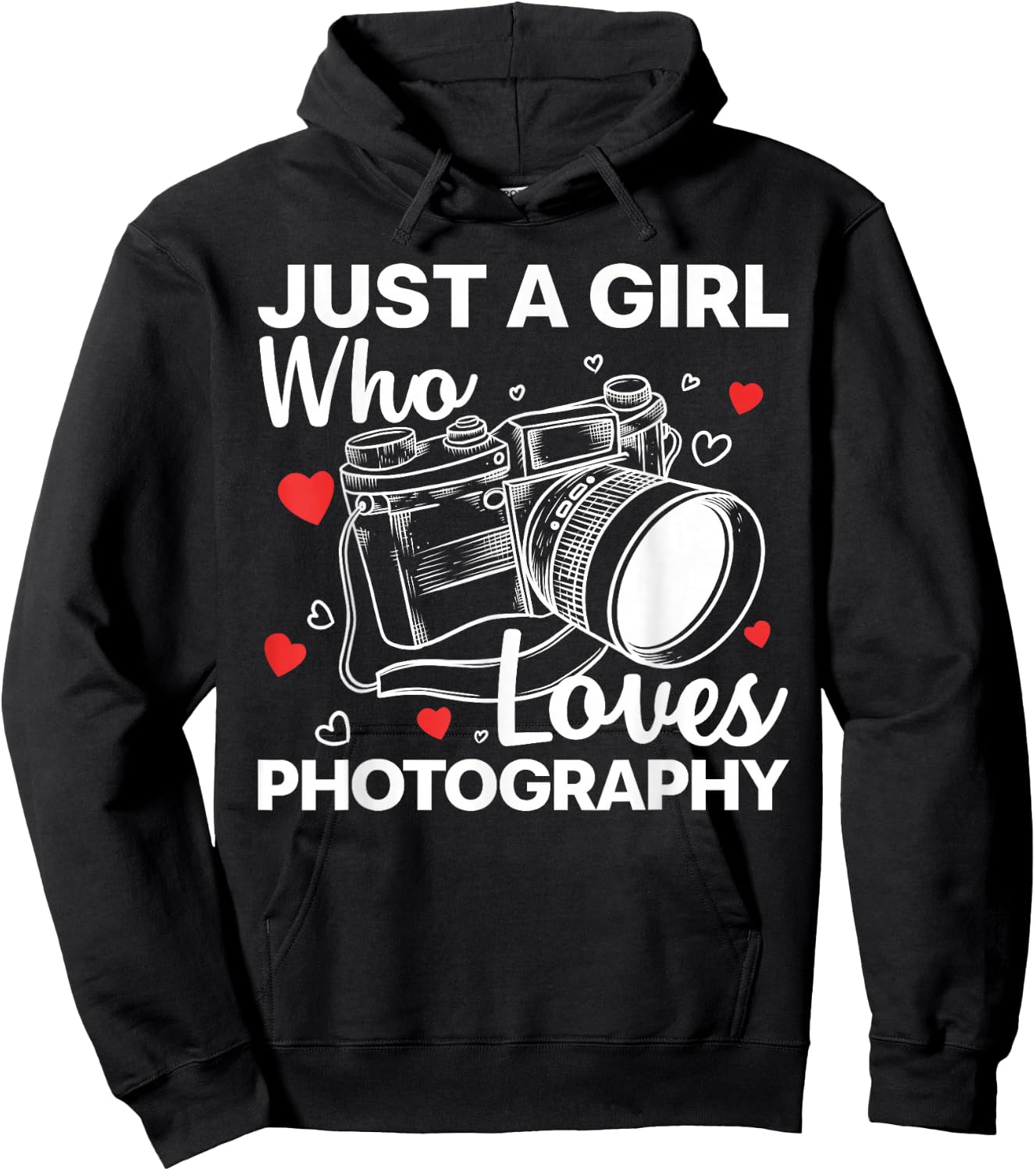 Photography Art Girl Photographer Camera Lovers Hoodie - Hoodie | Black