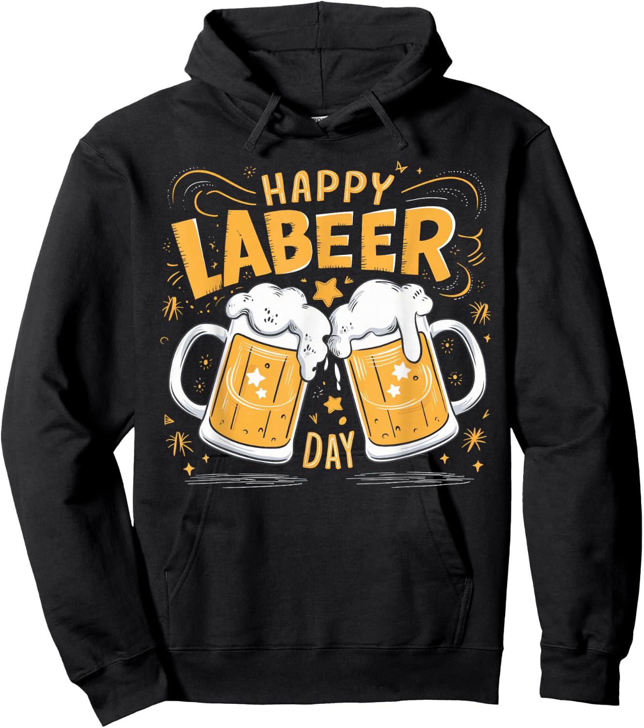 Happy Labeer Day Funny Labor Day BBQ Celebration Hoodie - Hoodie | Black