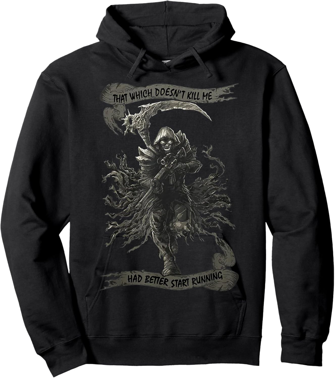 That Which Doesn't Kill Me Had Better Start Running Hoodie - Hoodie | Black