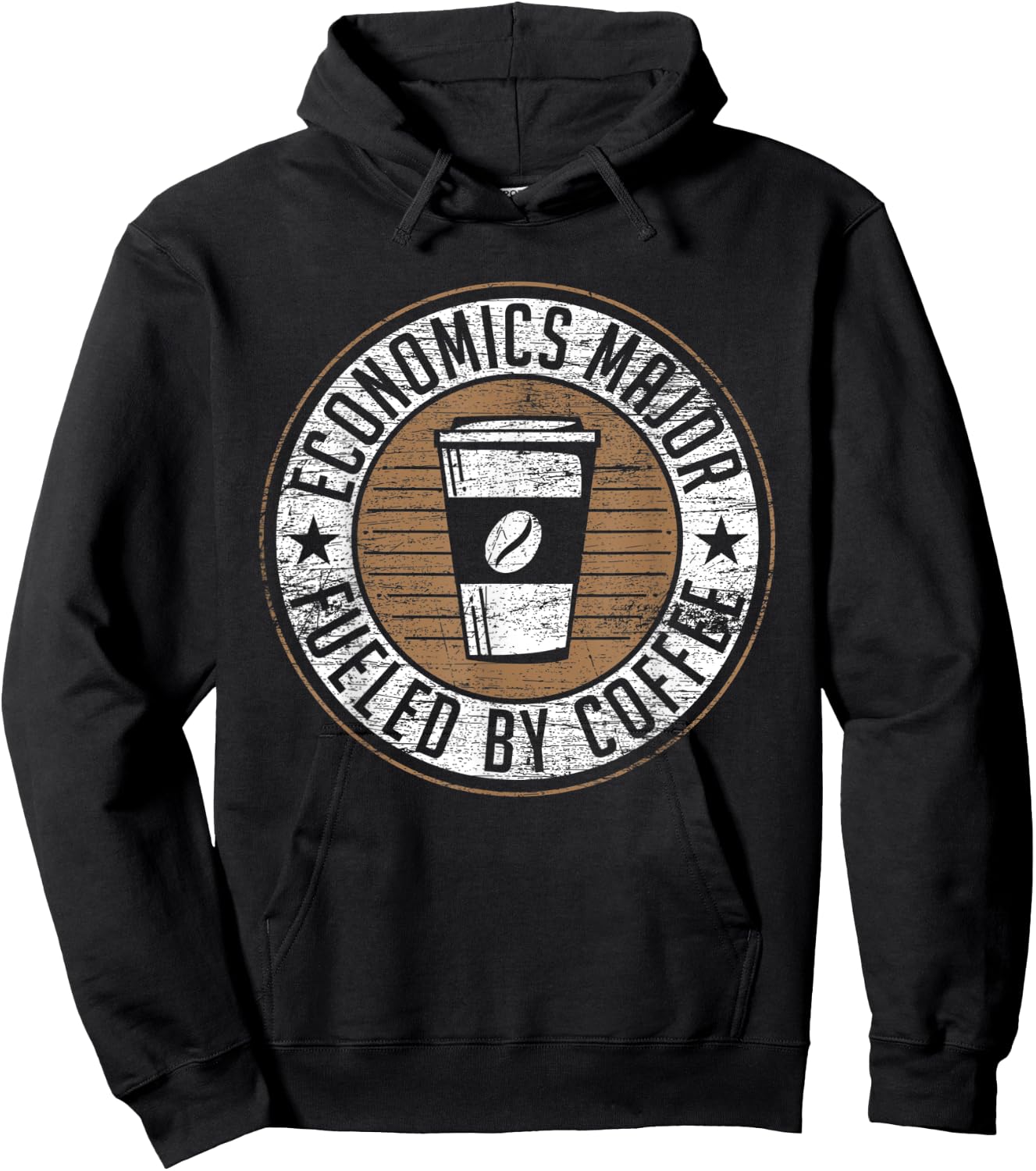 Economics Major Fueled By Coffee Hoodie - Hoodie | Black