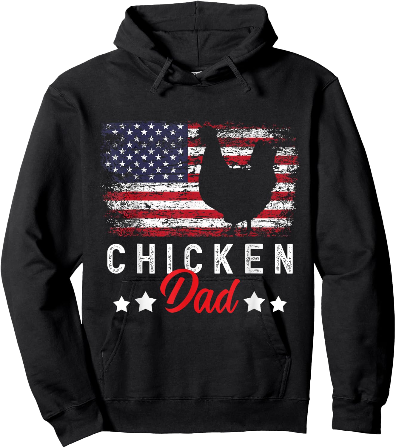 Funny Farmer Father Gift | Chicken Dad Hoodie - Hoodie | Black