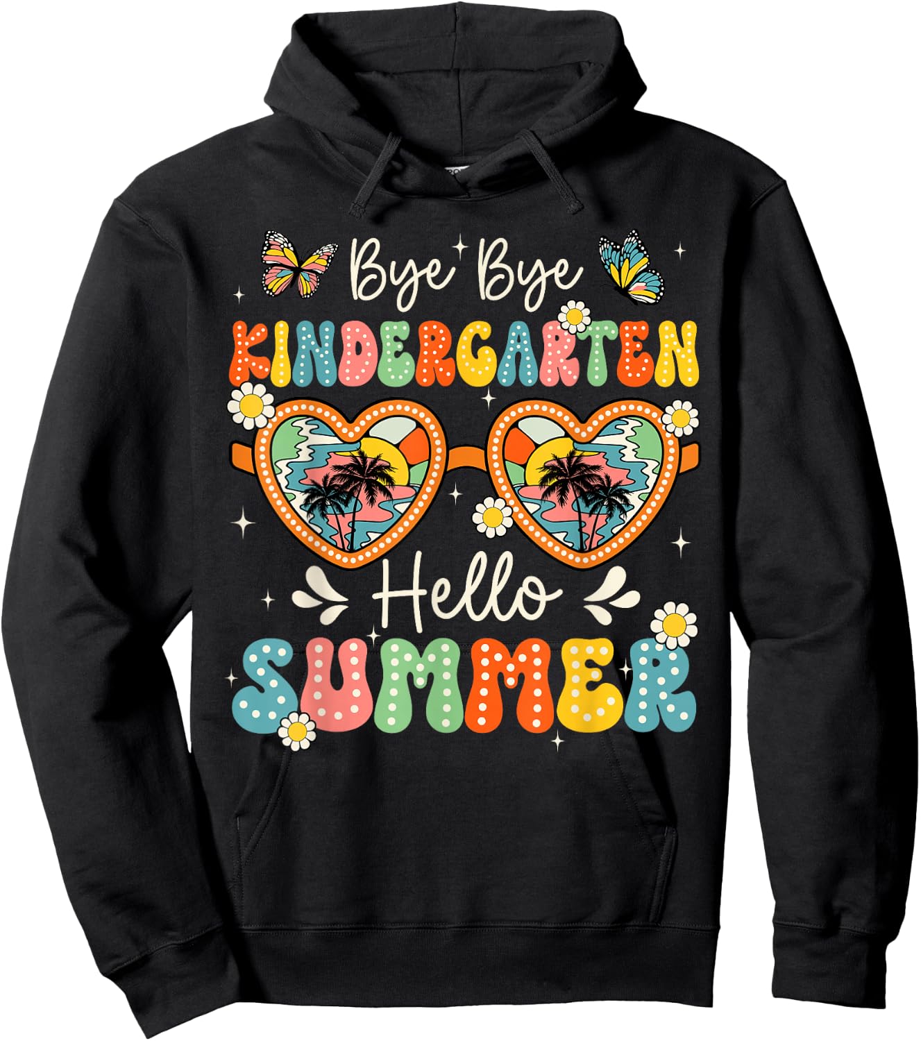 Goodbye Kindergarten Hello Summer Last Day Of School Boys Hoodie - Hoodie | Black