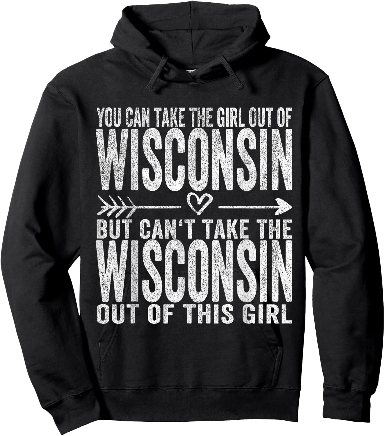 Girl Out Of Wisconsin Hometown Home Wisconsin Hoodie - Hoodie | Black