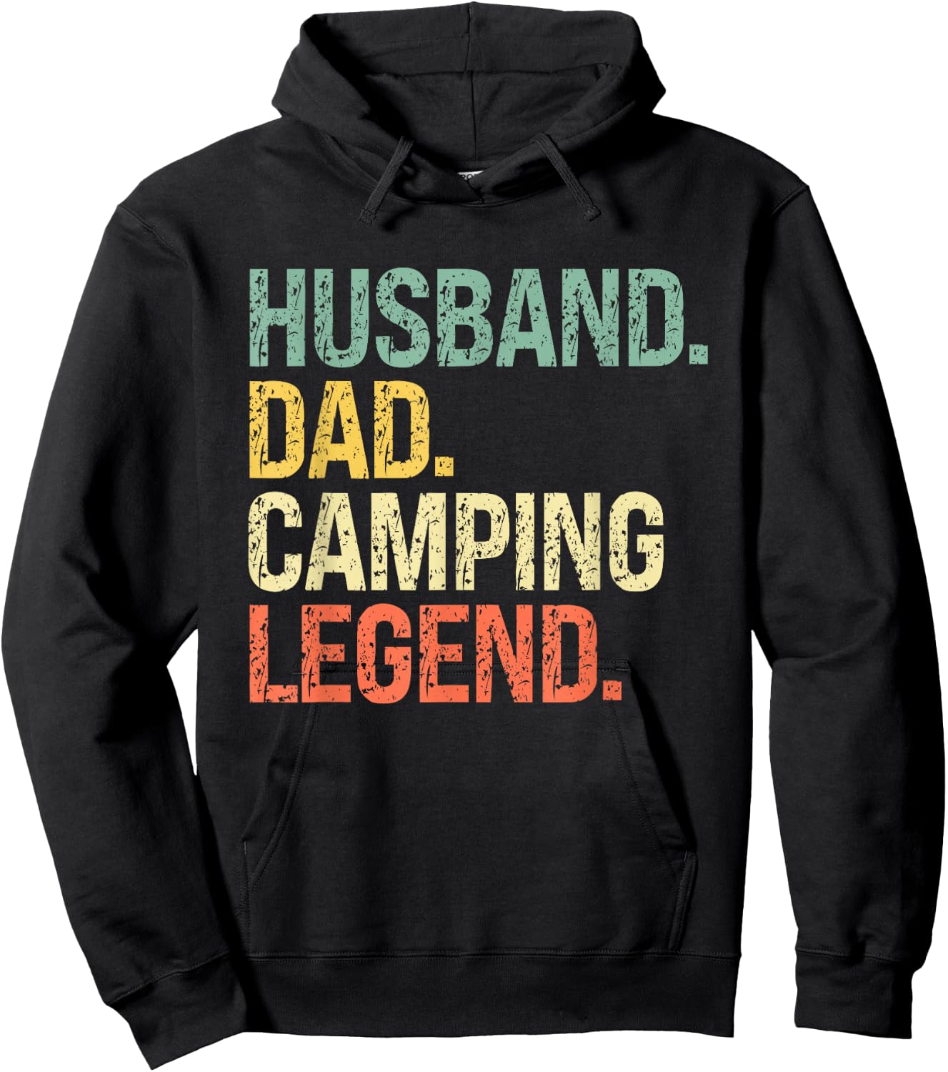 Husband Dad Camping Legend Father's Day Campfire Hoodie - Hoodie | Black