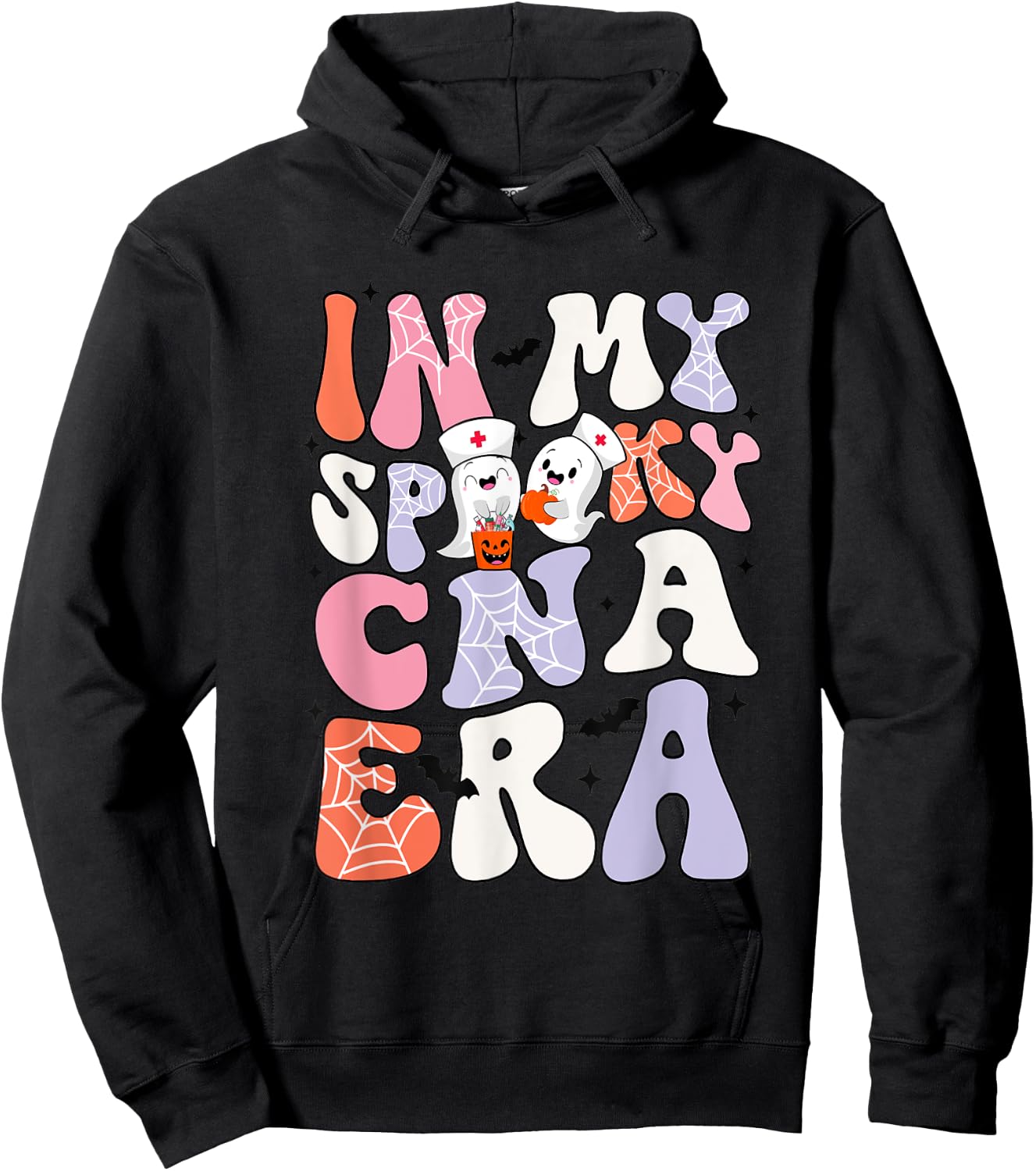 In My Spooky CNA Era Halloween Certified Nursing Assistants Hoodie - Hoodie | Black