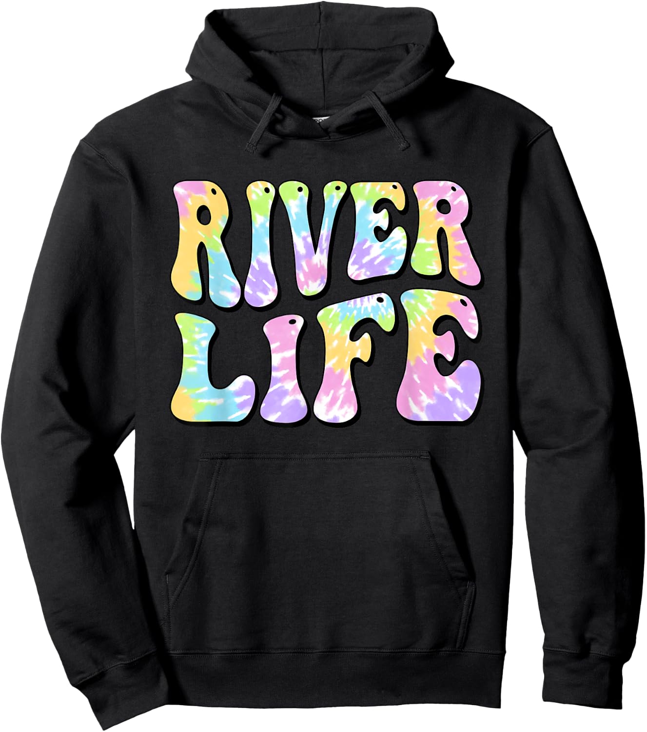 River Life Fun Fishing Boating River Bum Women Girl Kids Hoodie - Hoodie | Black